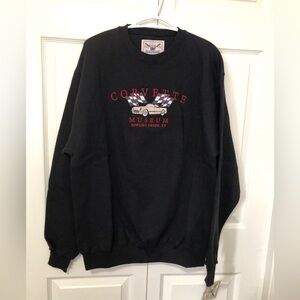 Corvette Museum Black Crewneck Sweatshirt - Women's Crewneck